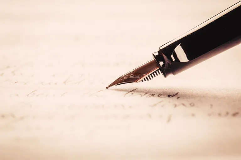 Stiftschrift auf Papier